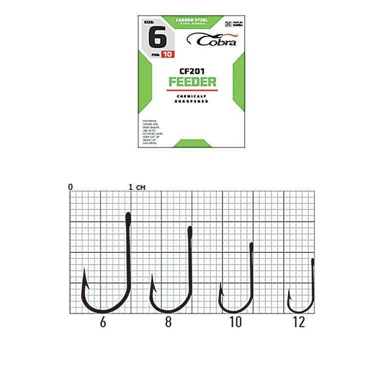 Hooks Cobra FEEDER ser. CF201 size 006 10pcs.