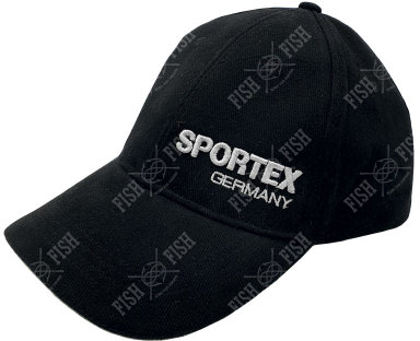 Cap Sportex — black with white lettering