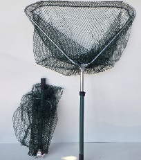 Landing net thread mesh, triangular folding head