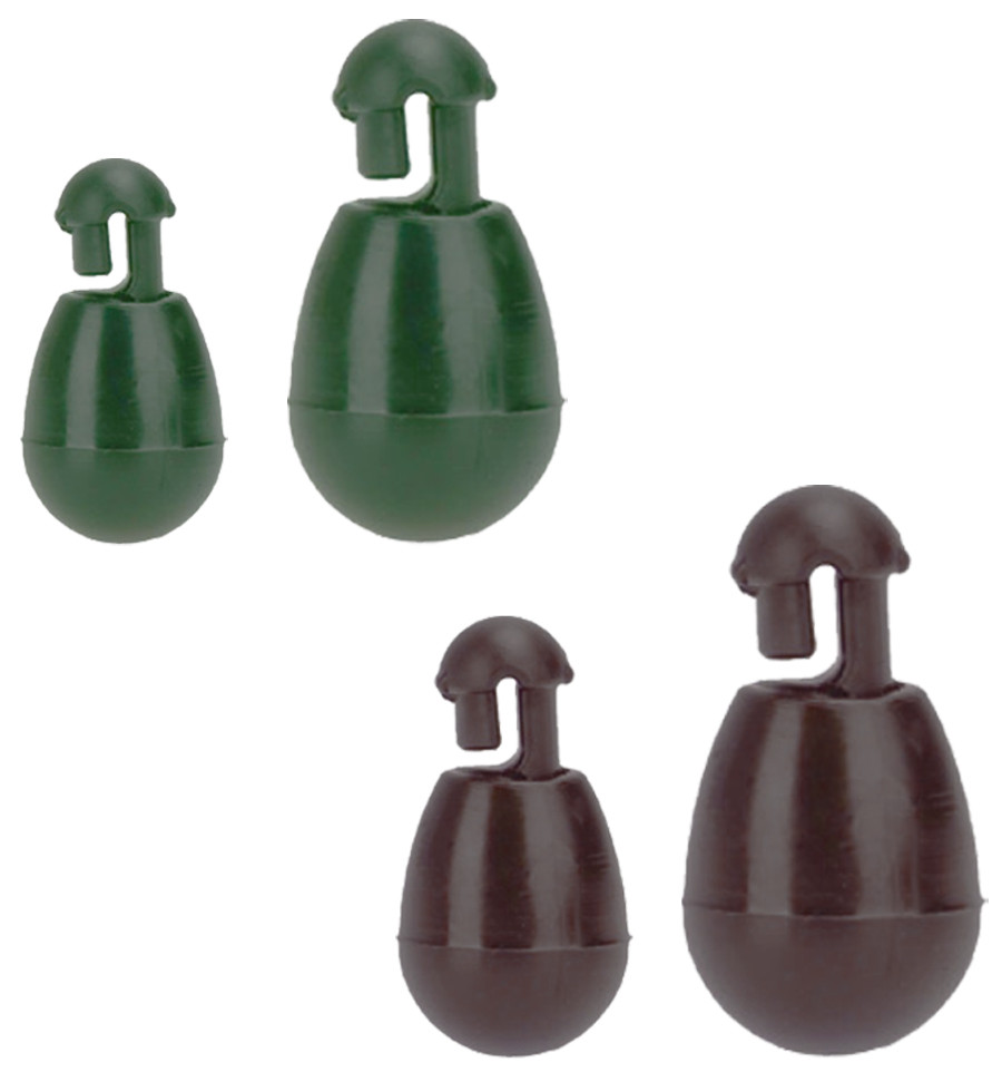 Quick change bead with connector World4Carp Quick Change Beads S brown