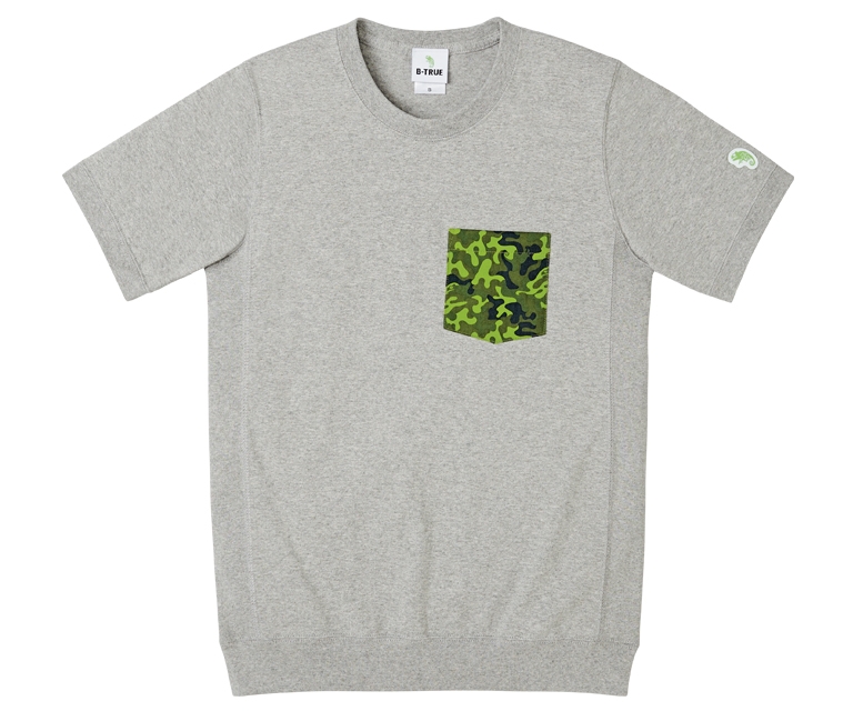 B-TRUE CAMO POCKET T-SHIRTS MIX GREY S