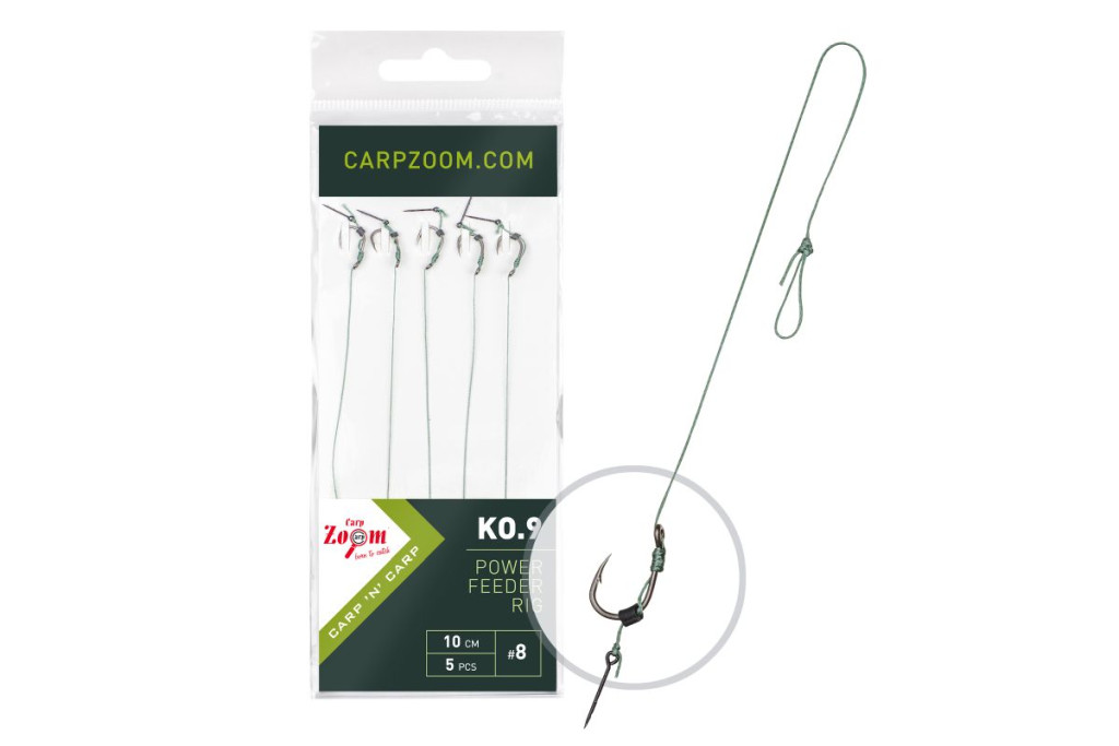 Ready-tied hooklinks Carp Zoom Power Feeder Rig KO.9