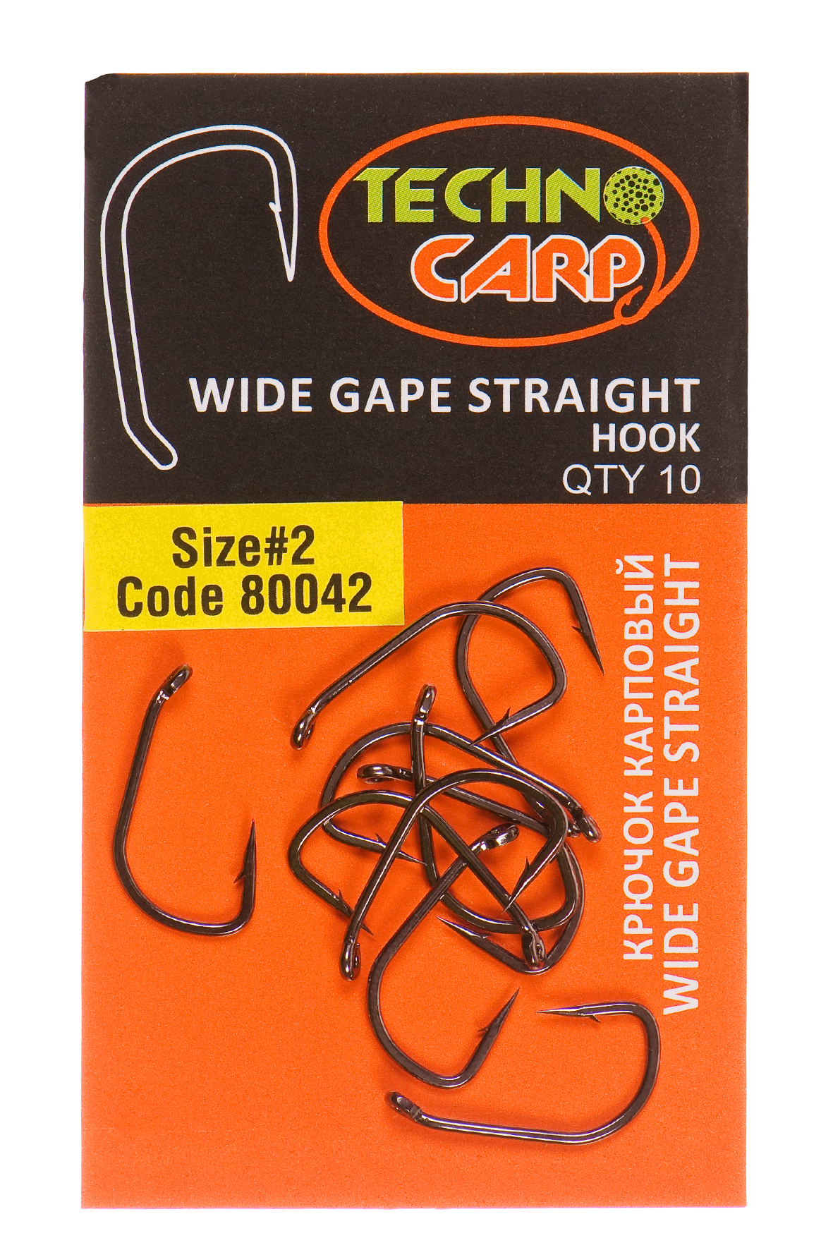 Carp hook "Wide Gape STRAIGHT" — Technocarp
