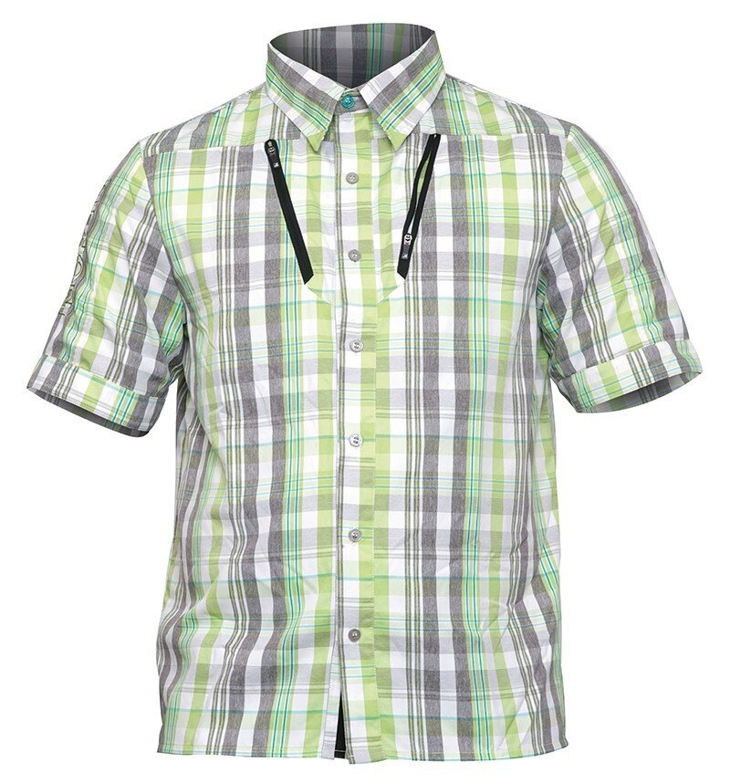 Cămașă cu mânecă scurtă Norfin Summer bărbați XXXL Gri/Verde (654006-XXXL)