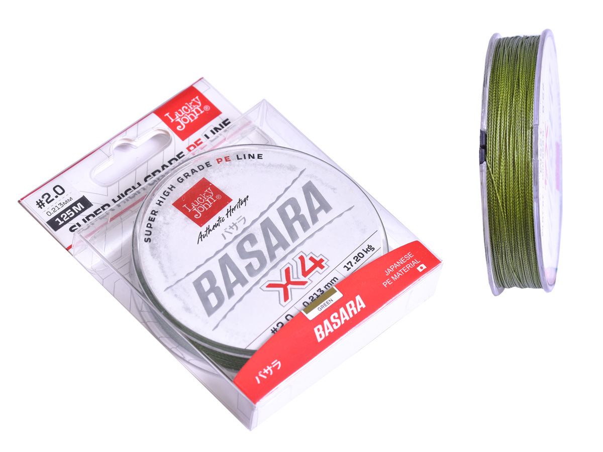 Braided line Lucky John BASARA Green Х4 PE 125m