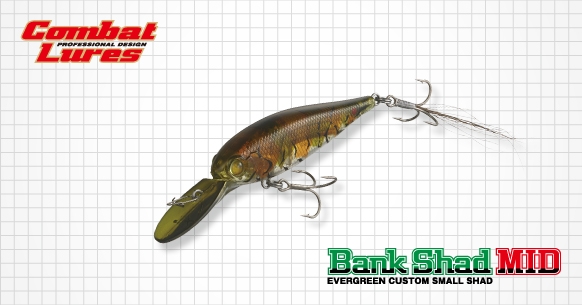 Wobbler Ever Green BANK SHAD MID