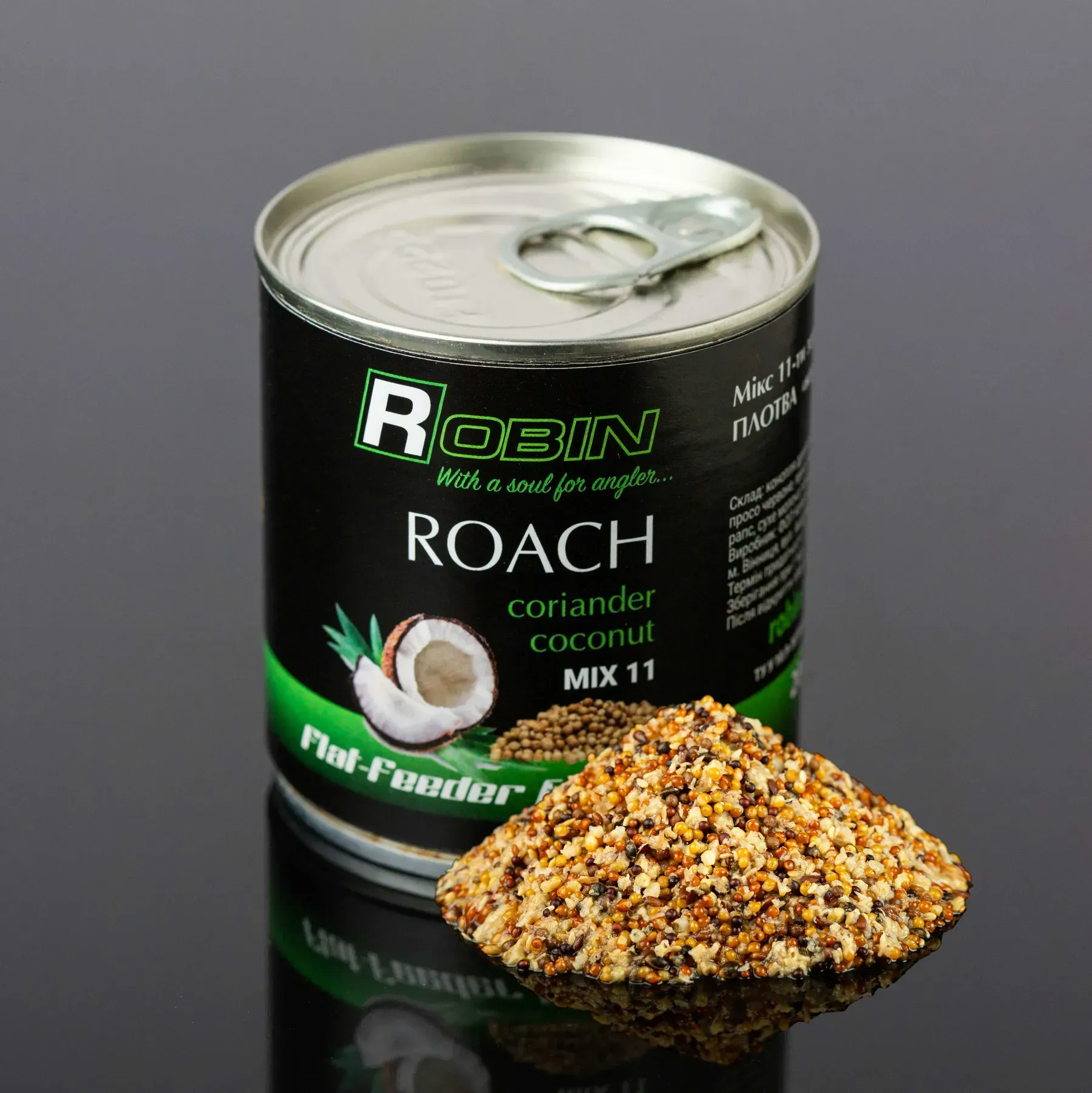 ROBIN MIX 11 Flat Feeder grain mix · Roach · coriander & coconut · 200 ml