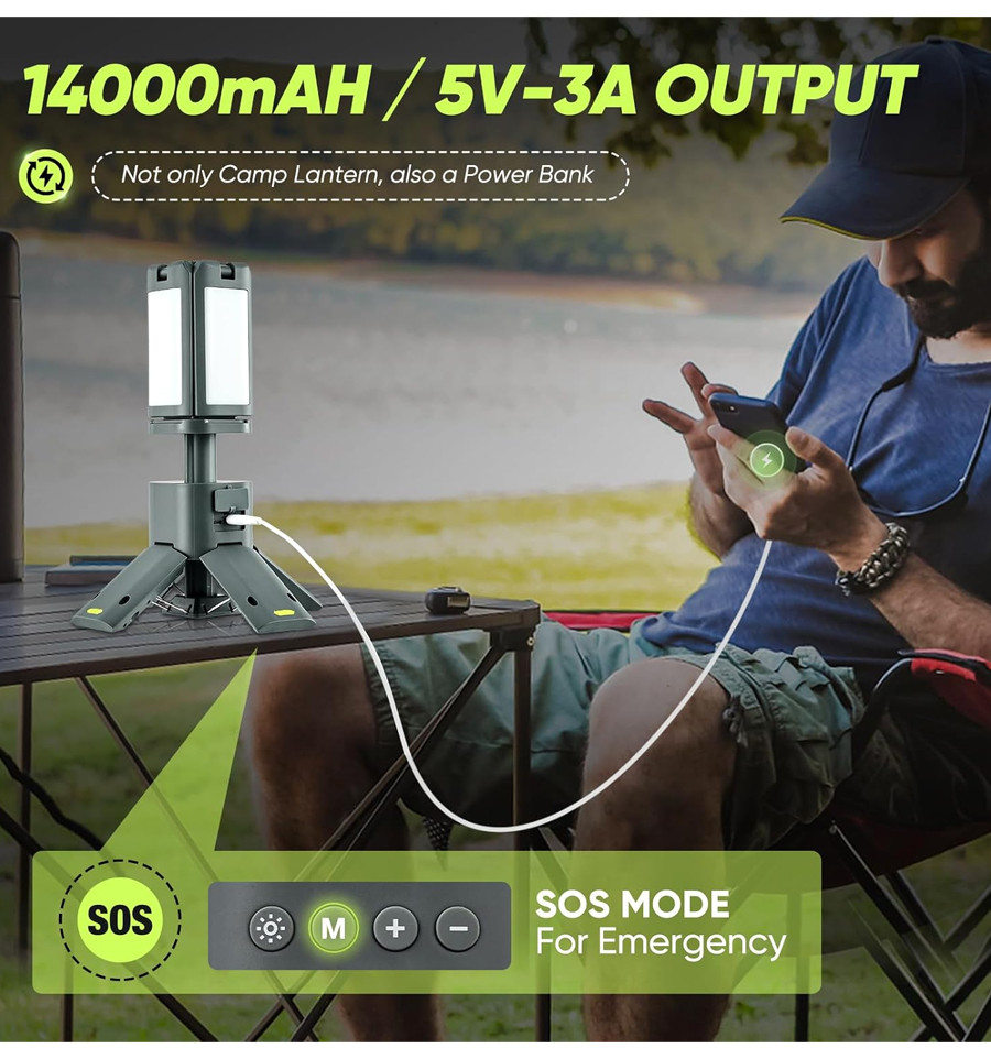 Lamp World4Carp with Power Bank 14000 mAh