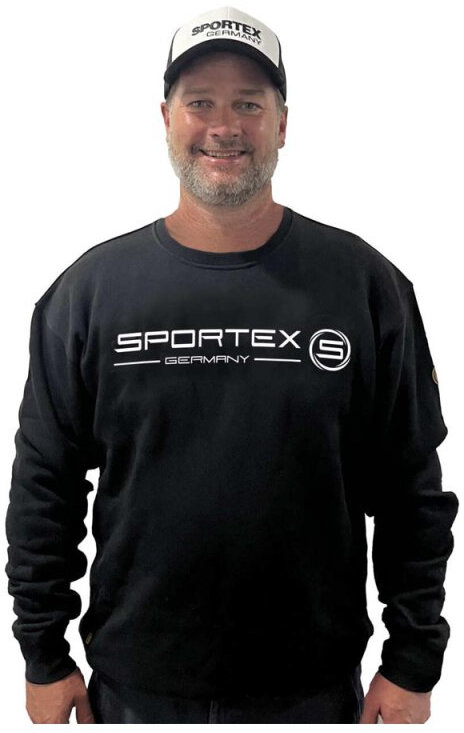 Crew Neck Sportex, black, long sleeve