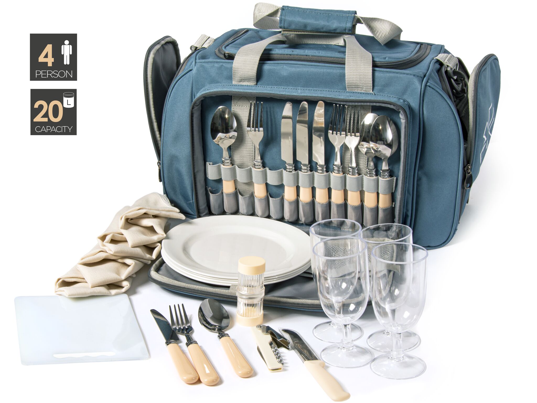Thermal bag Norfin VARDO NFL with tableware for 4 persons