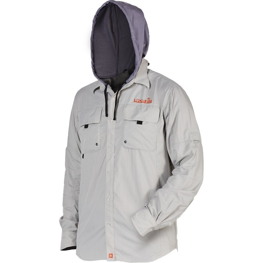 Shirt Norfin Focus Hood (with hood) size 3XL gray (657006-XXXL)