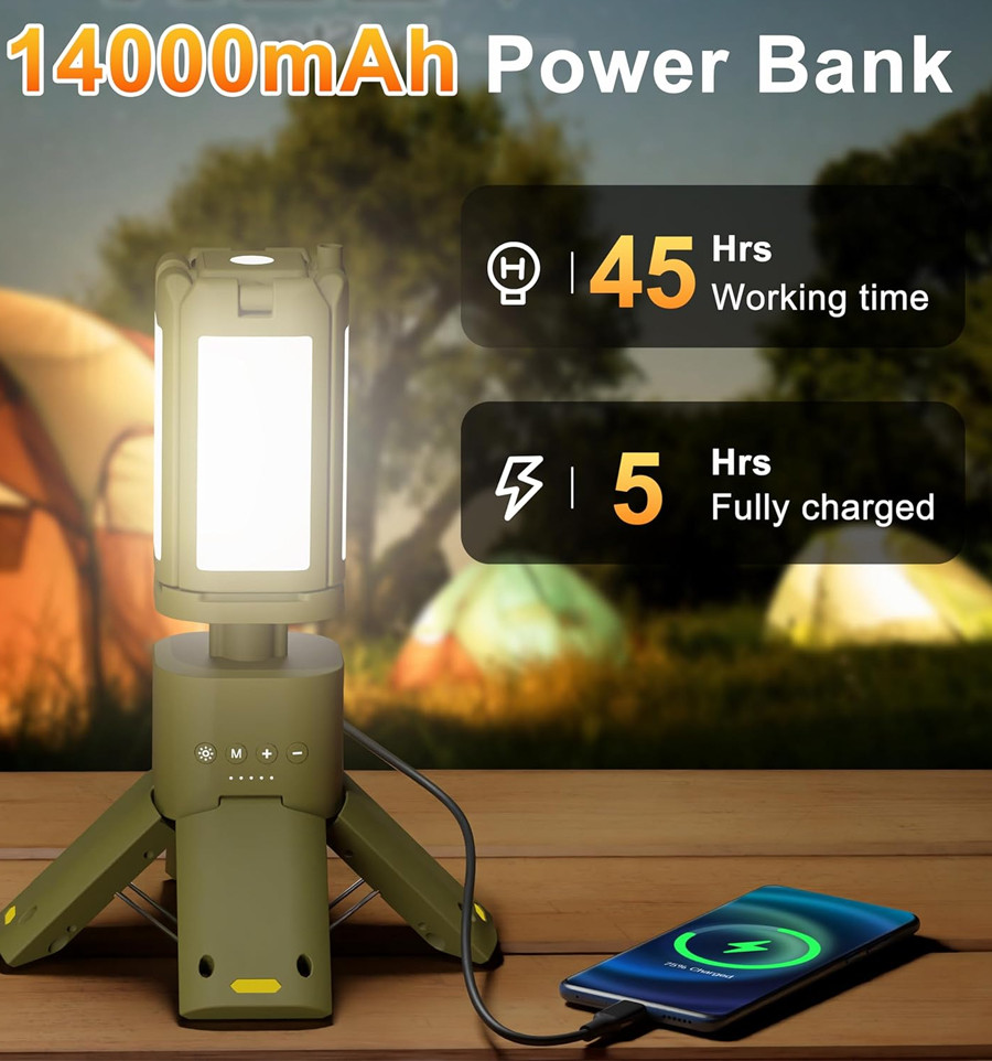 Lamp World4Carp with Power Bank 14000 mAh