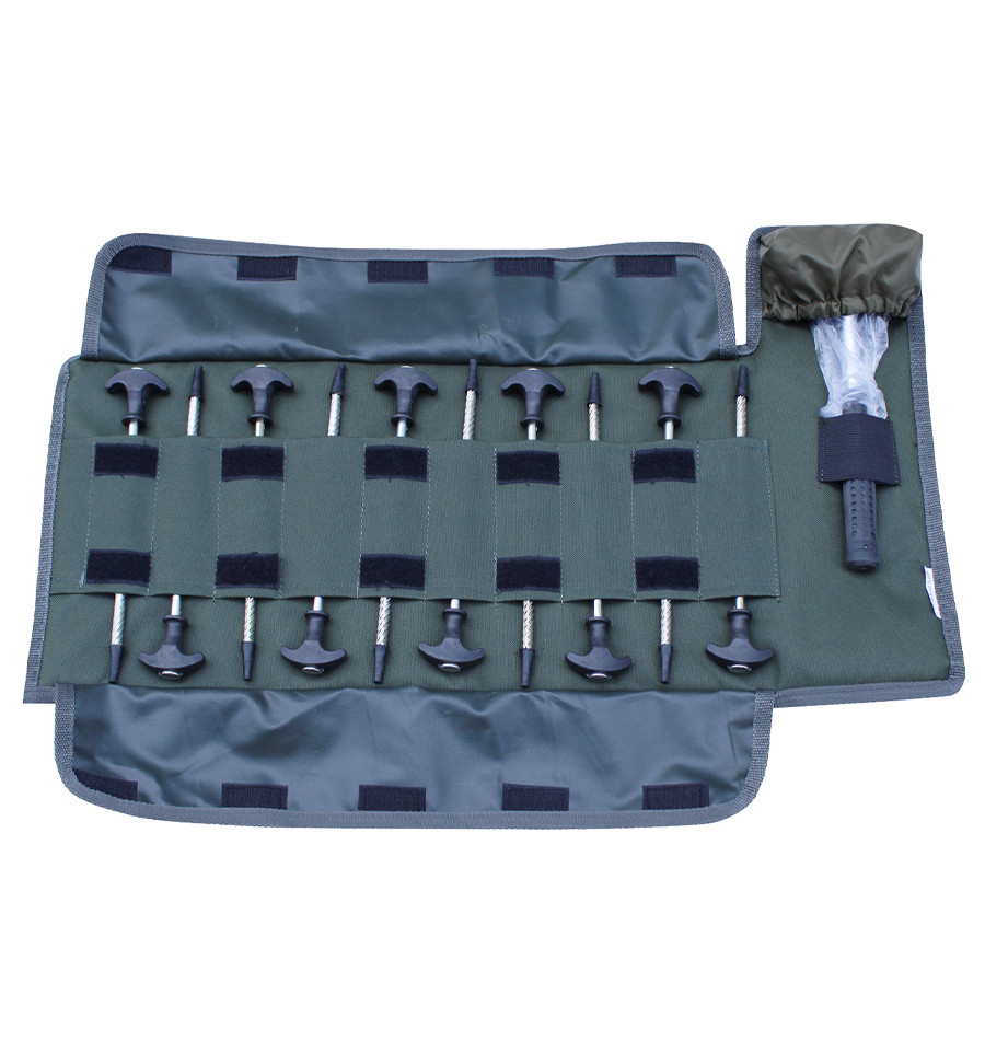 Țăruși pentru cort cu ciocan World4Carp Tent Peg Set + Hammer