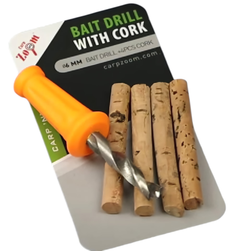 Инструменты — CZ Bait Drill With Cork, 6 mm, 4 pcs cork sticks
