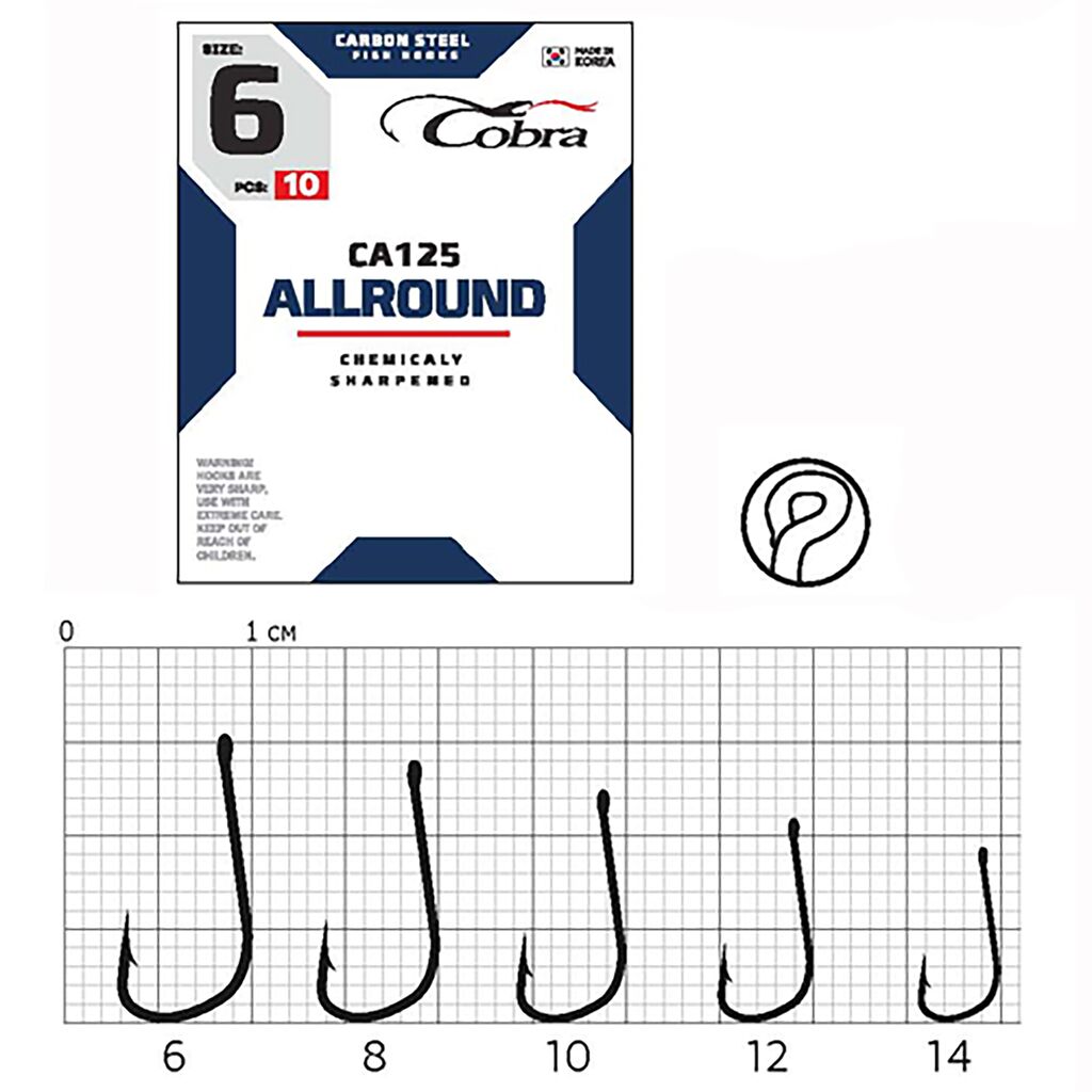 Hooks Cobra ALLROUND ser. CA125 size 014 10pcs.