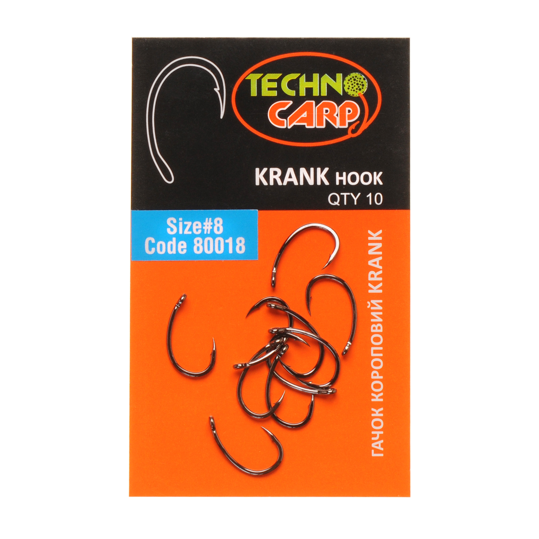 Крючок карповый "Krank" — ТЕХНОКАРП
