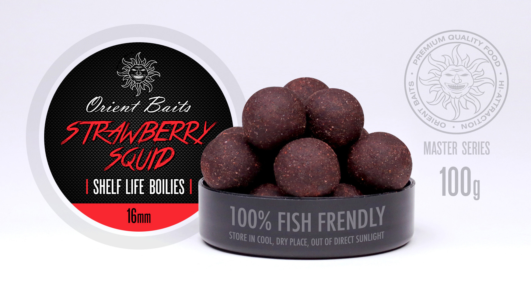 Shelf Life boilies Orient Baits Strawberry Squid