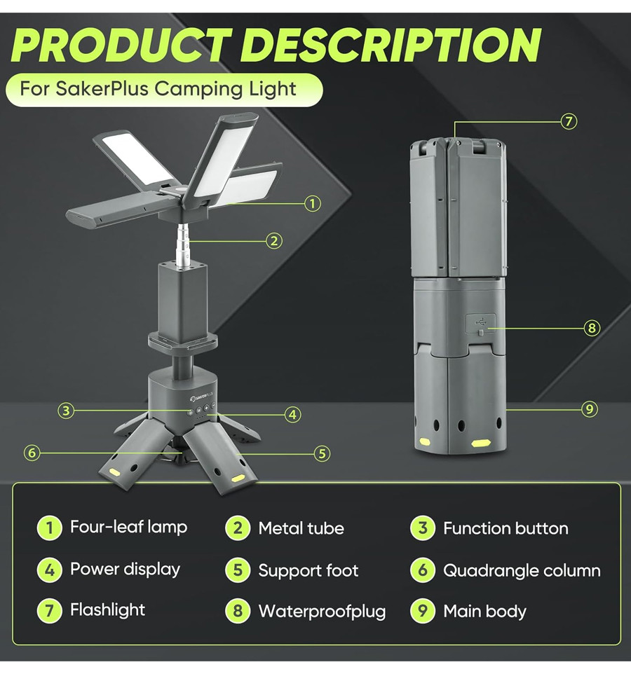 Lamp World4Carp with Power Bank 14000 mAh
