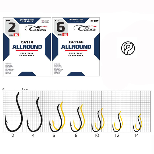 Hooks Cobra ALLROUND ser. CA114G size 014 10pcs.