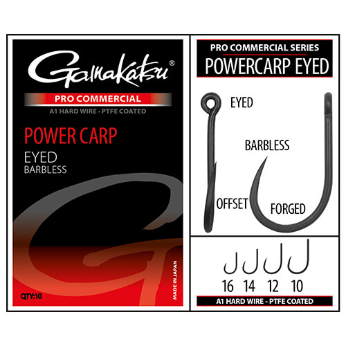 Hook Gamakatsu PRO-C Powercarp Eyed A1 PTFE BL