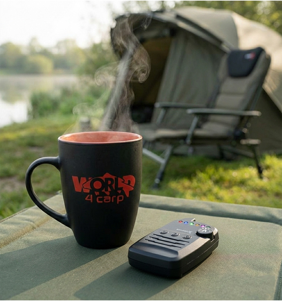 Керамическая чашка для рыбалки World4Carp Black&Red Mug