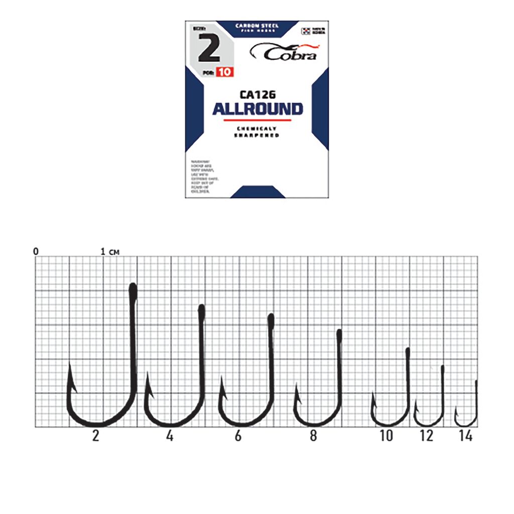 Hooks Cobra ALLROUND ser. CA126 size 014 10pcs.