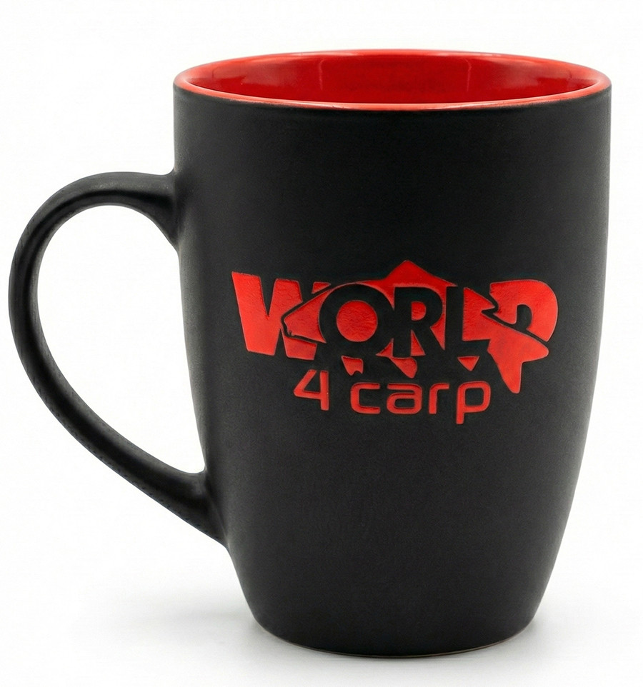 Ceramic fishing mug World4Carp Black&Red Mug