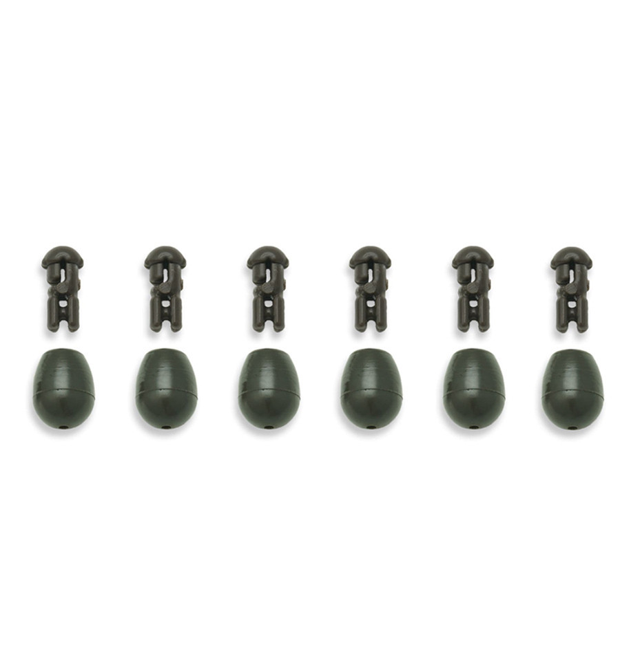 Quick change bead with connector World4Carp Quick Change Beads S brown
