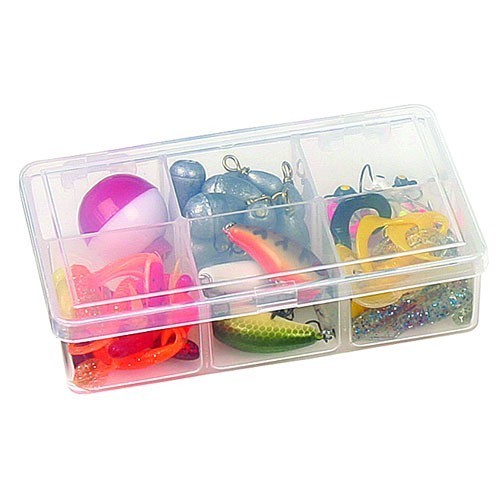 Plastic box Flambeau (1 fixed, 4 removable dividers) 12.1x8.3x3.5cm