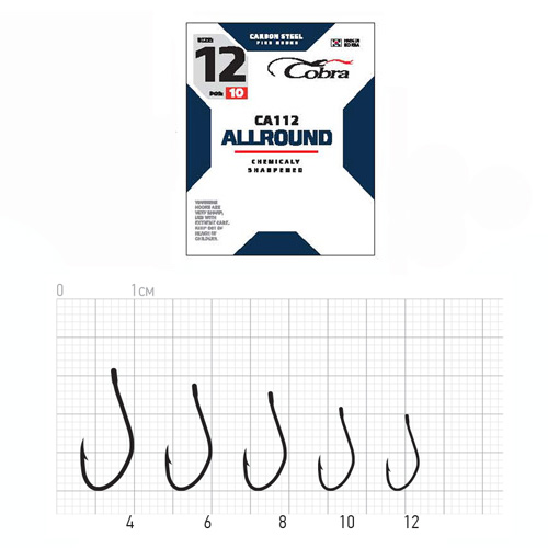 Hooks Cobra ALLROUND ser. CA112 size 004 10pcs.
