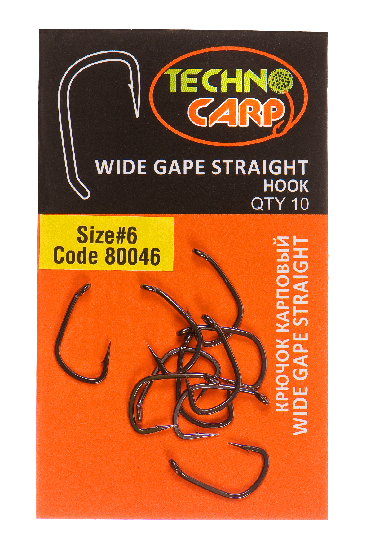 Carp hook "Wide Gape STRAIGHT" — Technocarp