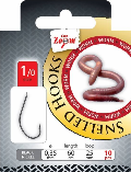 Snelled Hook, Worm, #1/0, Line Ø0,35mm/60cm