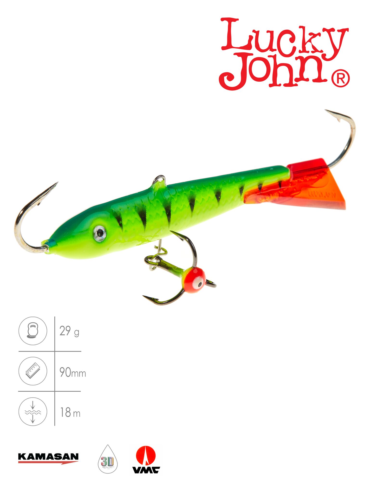 Balance jig Lucky John CLASSIC 9 with tr. 85mm/36RT blister