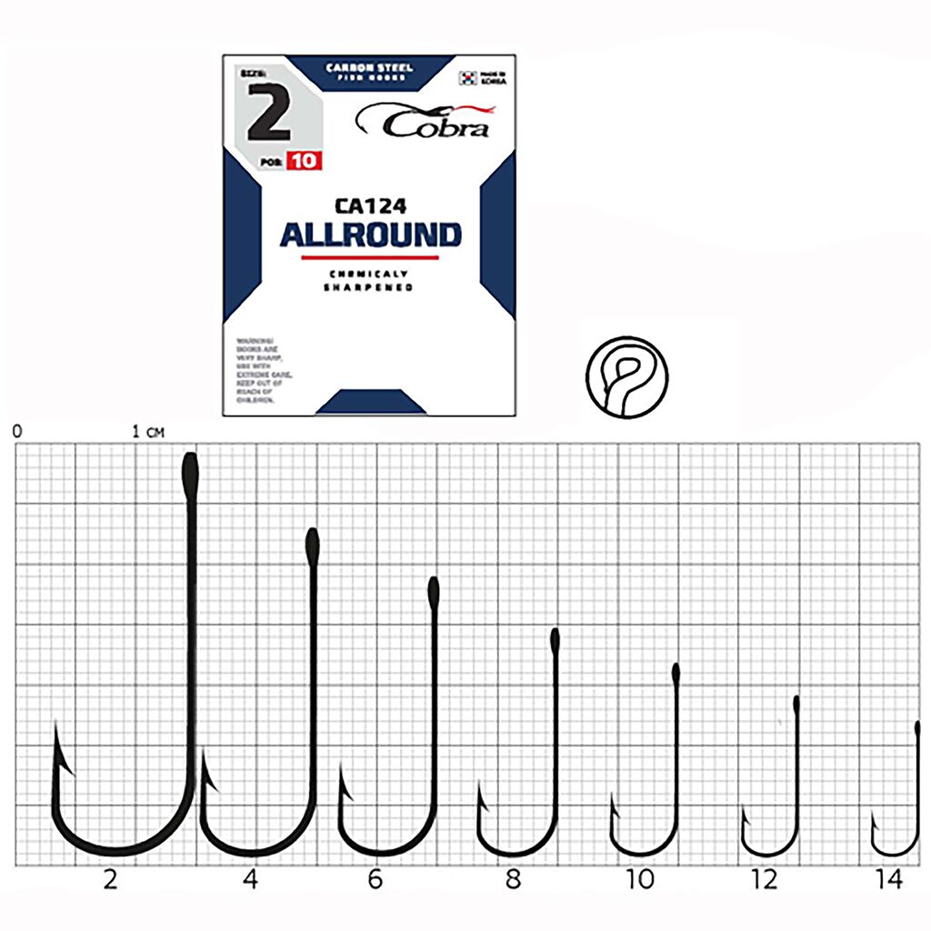 Hooks Cobra ALLROUND ser. CA124 size 014 10pcs.