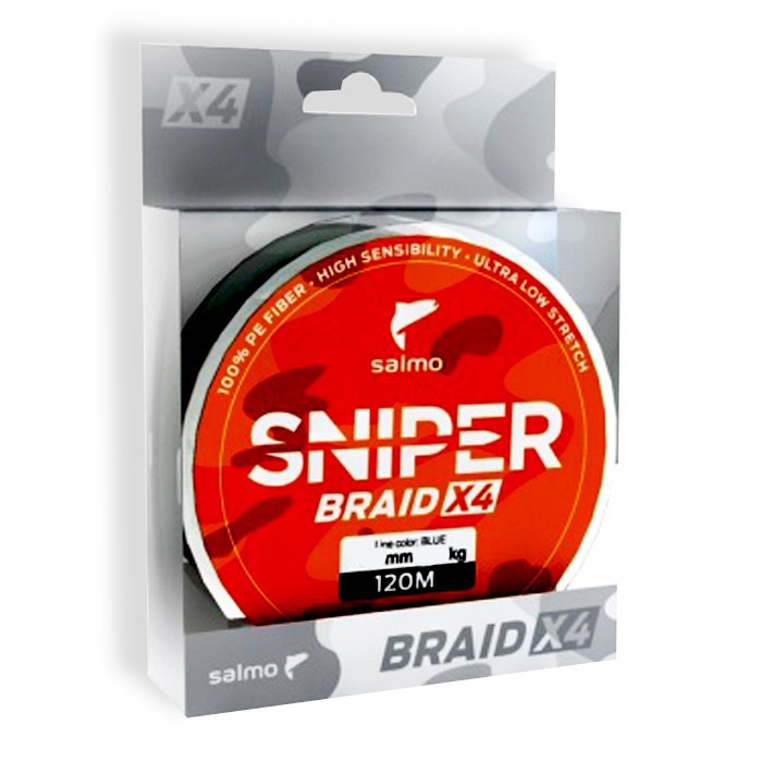 Braid Salmo SNIPER BRAID 4X ARMY Green 120m