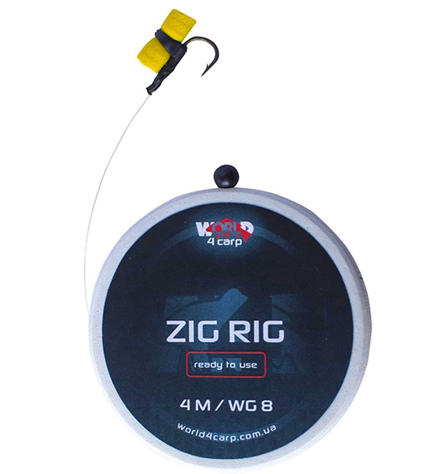 Ready rig with adapter and foam World4Carp ZIG RIG EVA FOAM WIDE GAPE