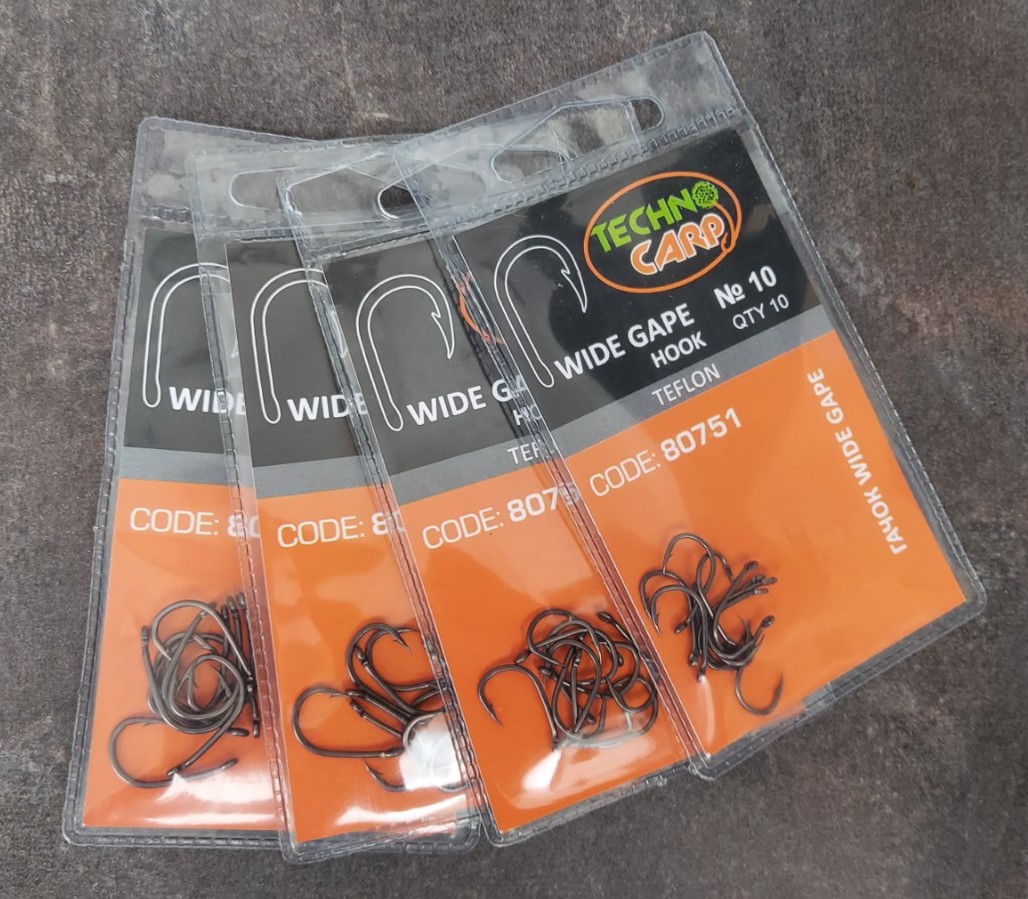 Carp hook "Wide Gape TEFLON" NEW — Technocarp