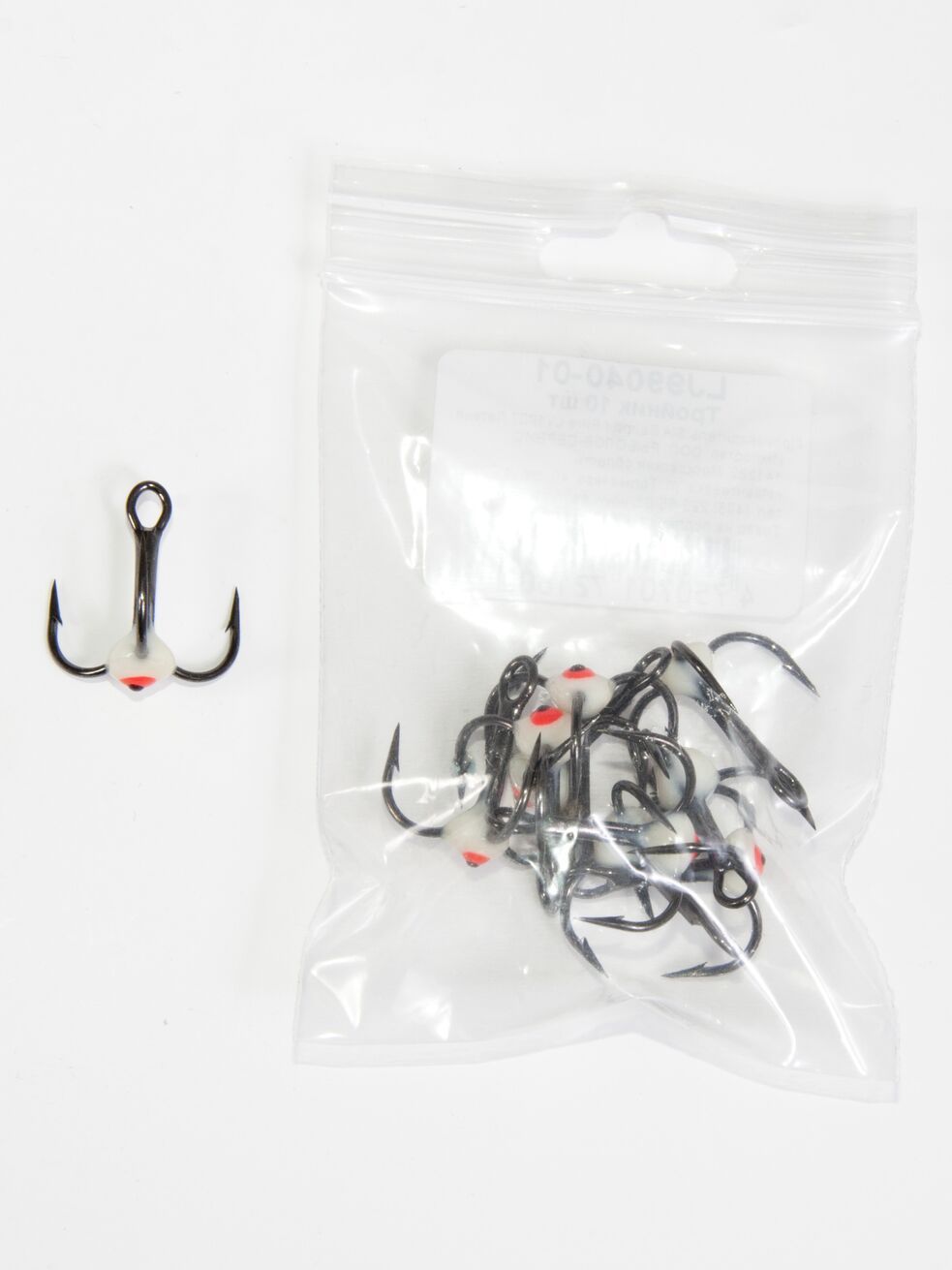 Treble hook for lures Lucky John with drop color size 004