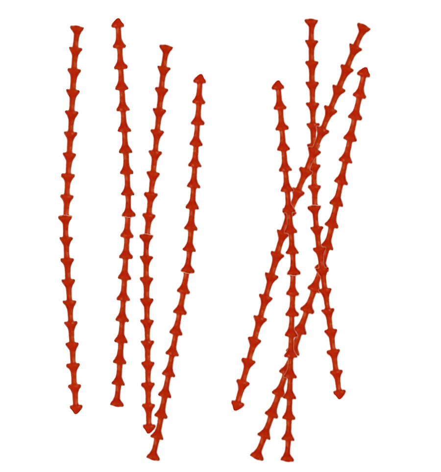 Bait stopper World4Carp red-yellow (8 strips × 20 pcs)