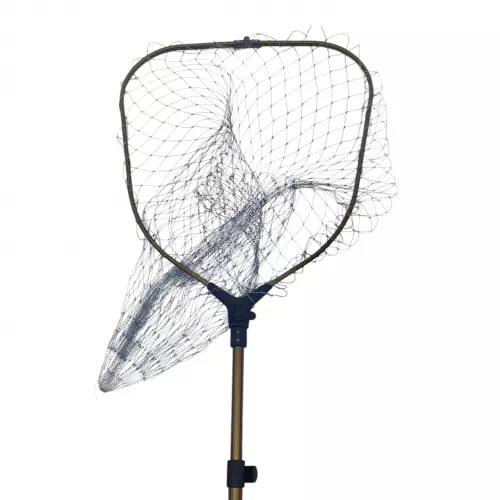Landing net mesh, folding head