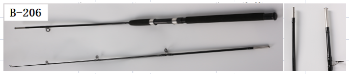 Fishing rod Crocodil, black, unthreaded