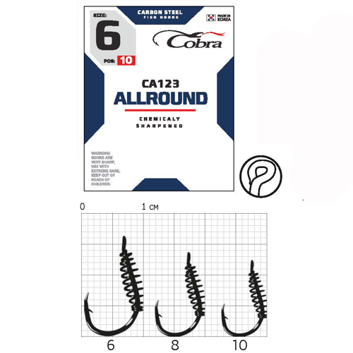 Hooks Cobra ALLROUND ser. CA123 size 006 10pcs.