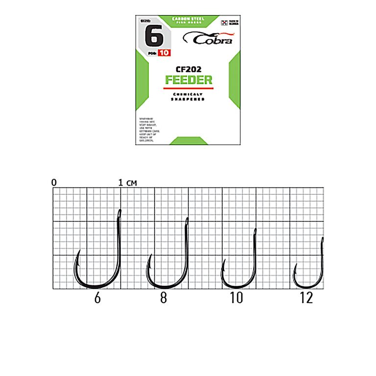 Hooks Cobra FEEDER ser. CF202 size 012 10pcs.