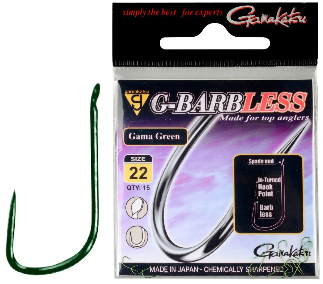 Hook Gamakatsu G-BARBLESS Gama Green