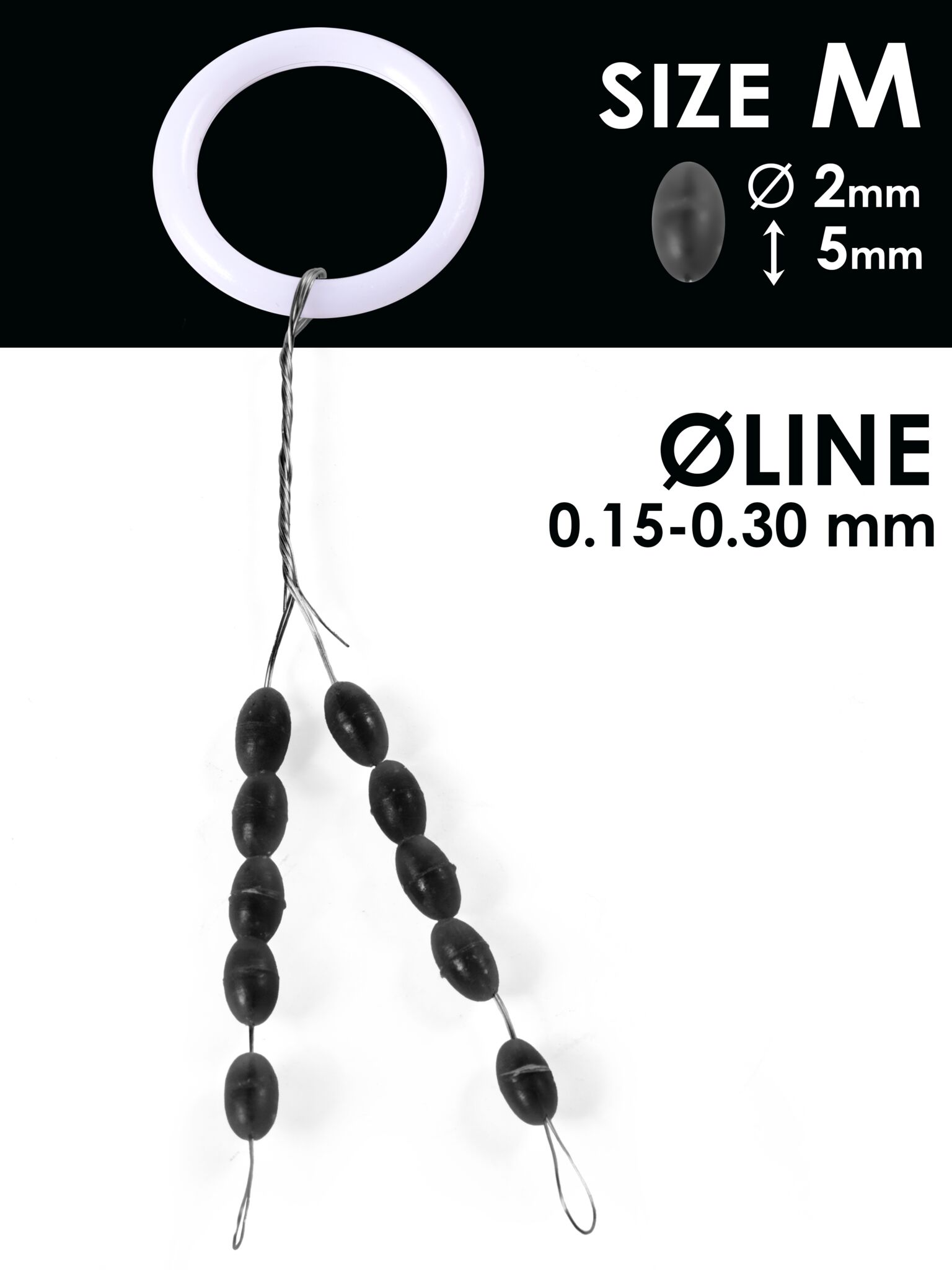 Silicone stoppers Salmo r.001M 10 pcs.