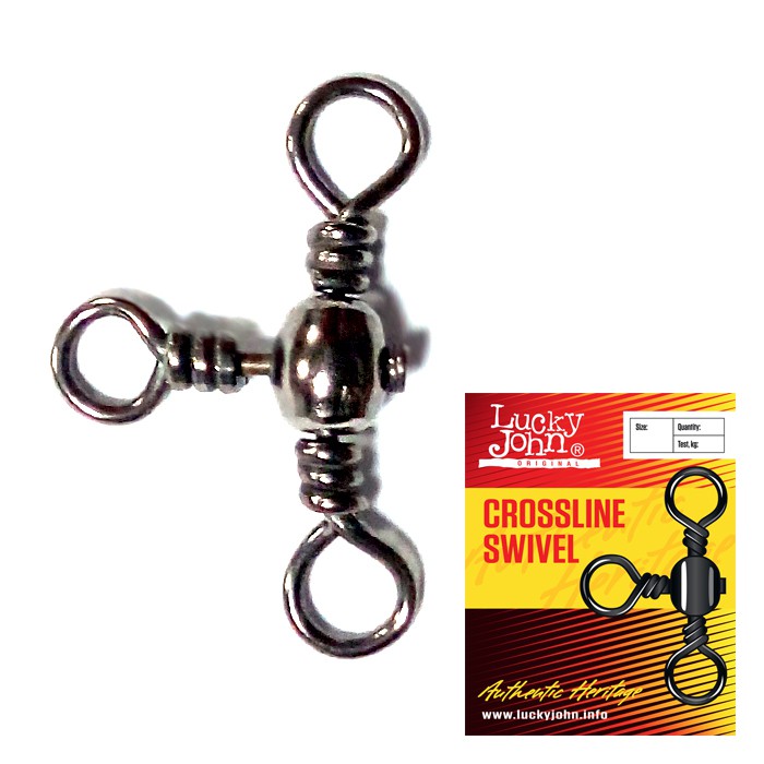 Three-way swivel LJ CROSLINE SWIVEL BLACK*10