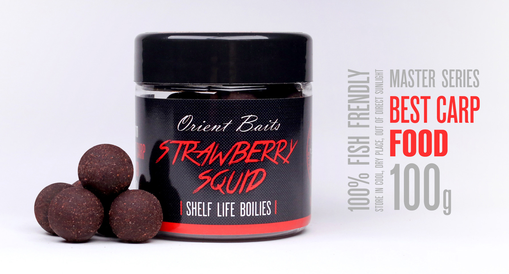 Shelf Life boilies Orient Baits Strawberry Squid