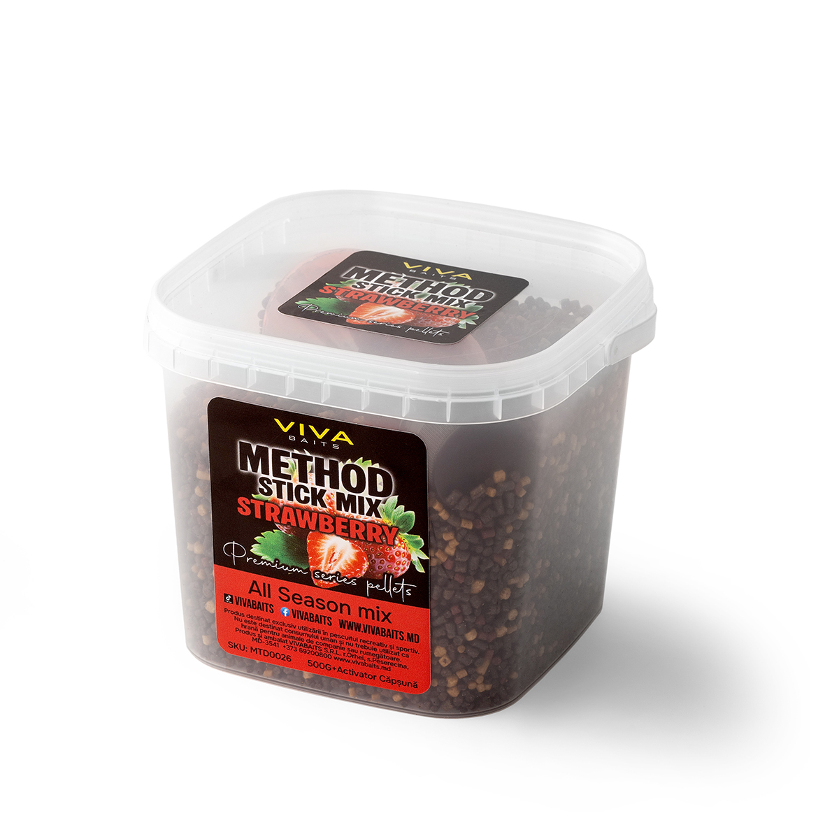 Vivabaits Method Stick Mix STRAWBERRY 500 g + activator