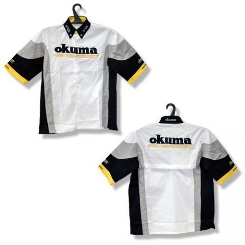 Okuma short sleeve shirt, white, size XXL