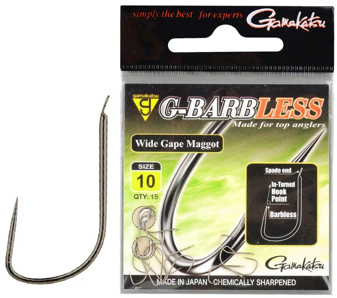 Cârlig Gamakatsu G-BARBLESS Wide Gape Maggot